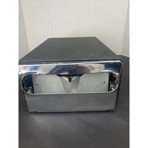 Old Vintage Marathon Napkin Holder Black & Chrome 1950s Diner Table